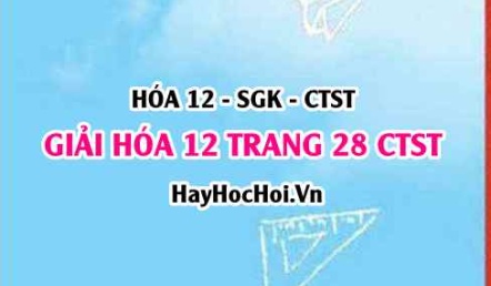 Giải Hóa 12 trang 28 Chân trời sáng tạo SGK